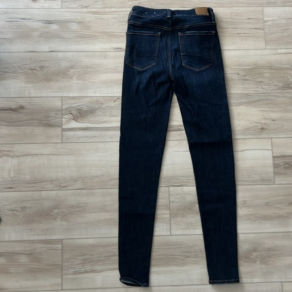 American Eagle Darker Wash Size 6 Next Level Stretch Hi-Rise Jegging X-Long - Picture 8 of 9